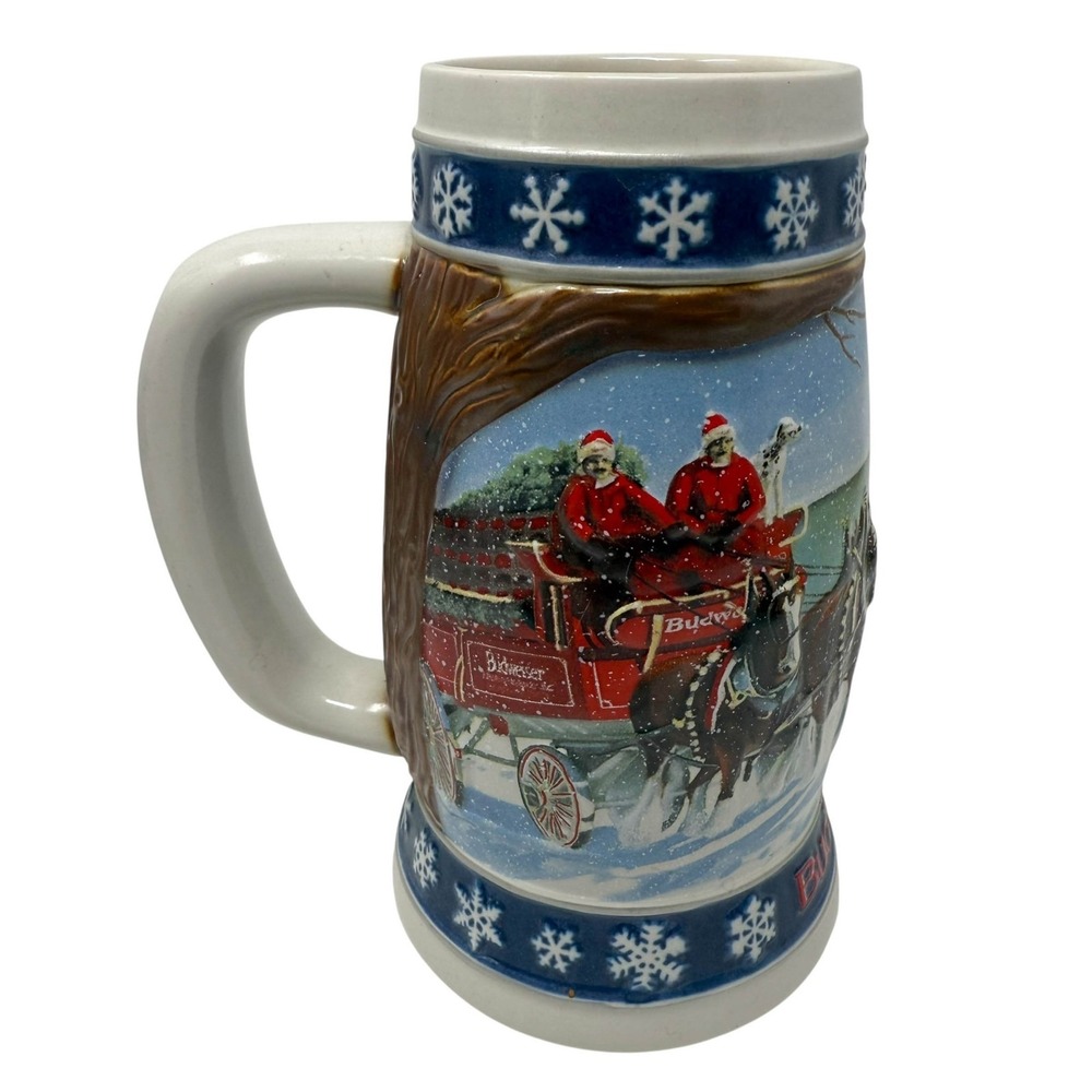 1995 Budweiser Holiday Stein Lighting The Way Home With Box